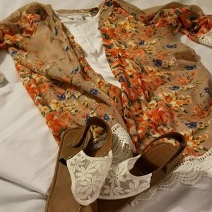 🎉SUNDAY SALE NO OFFERS  shawl with lace trim